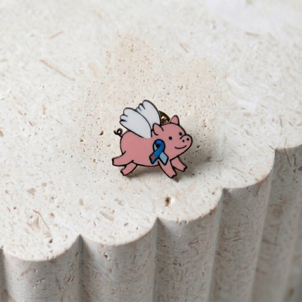 Pig T1D Awareness Pin - 3D Printed by DAYWORKS 3D