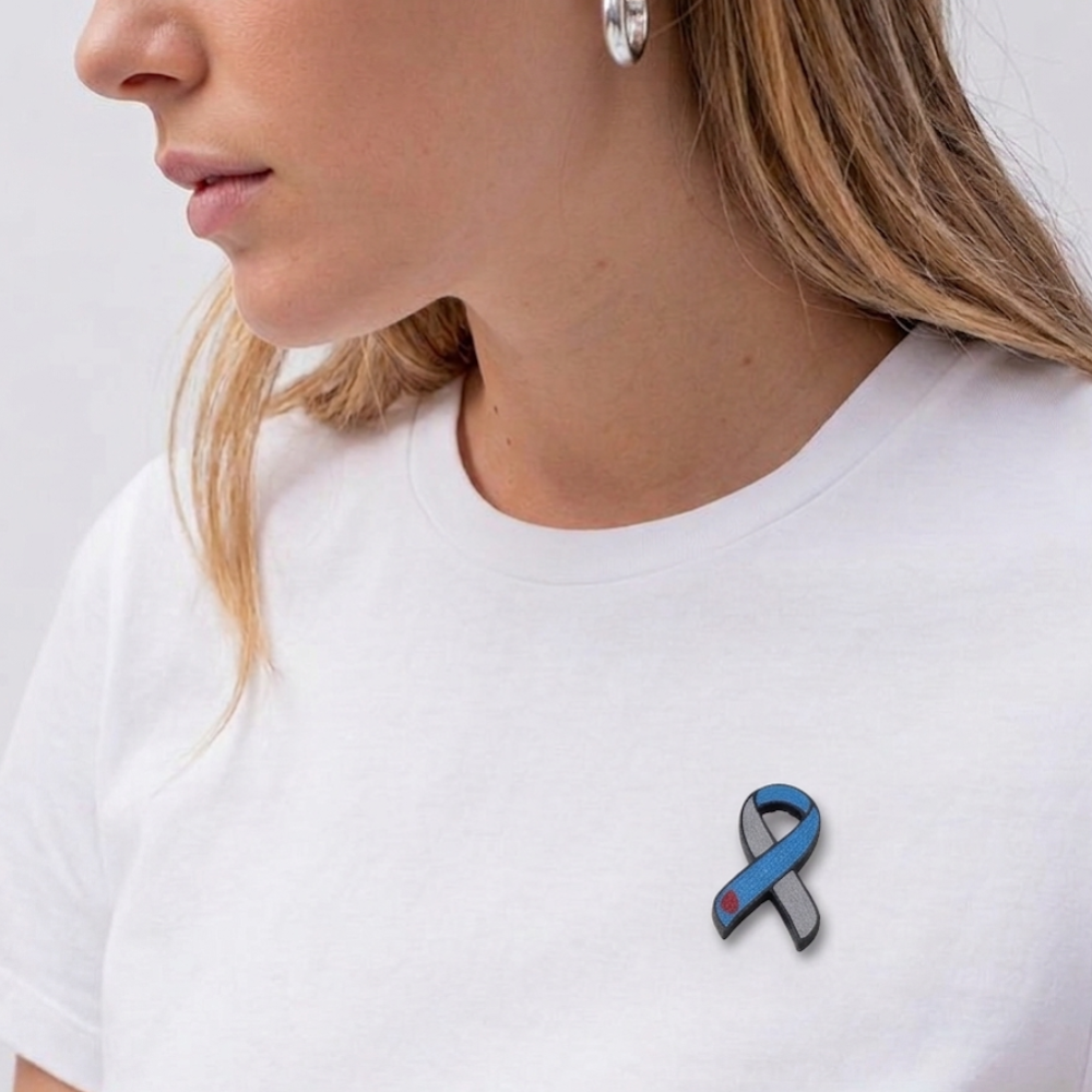 T1D Awareness Ribbon Pin - 3D Printed | DAYWORKS 3D