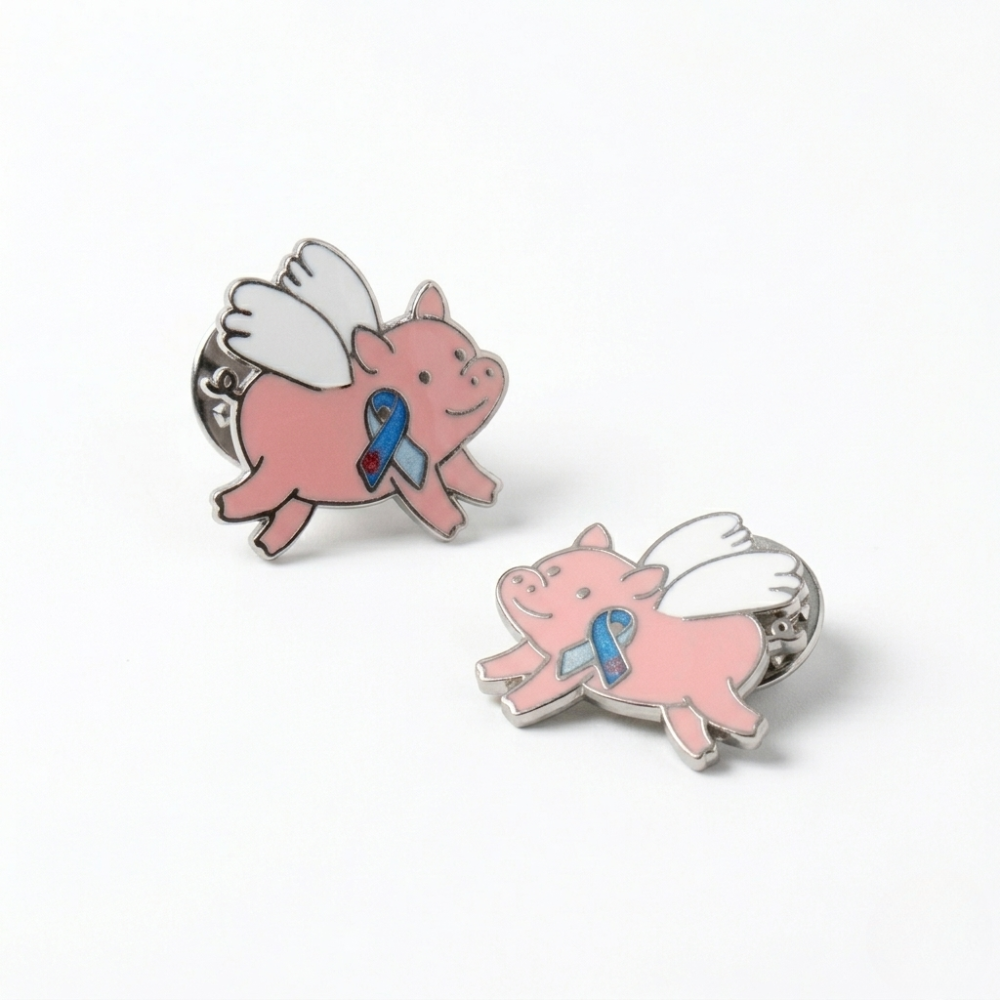Pig T1D Awareness Pin - 3D Printed by DAYWORKS 3D