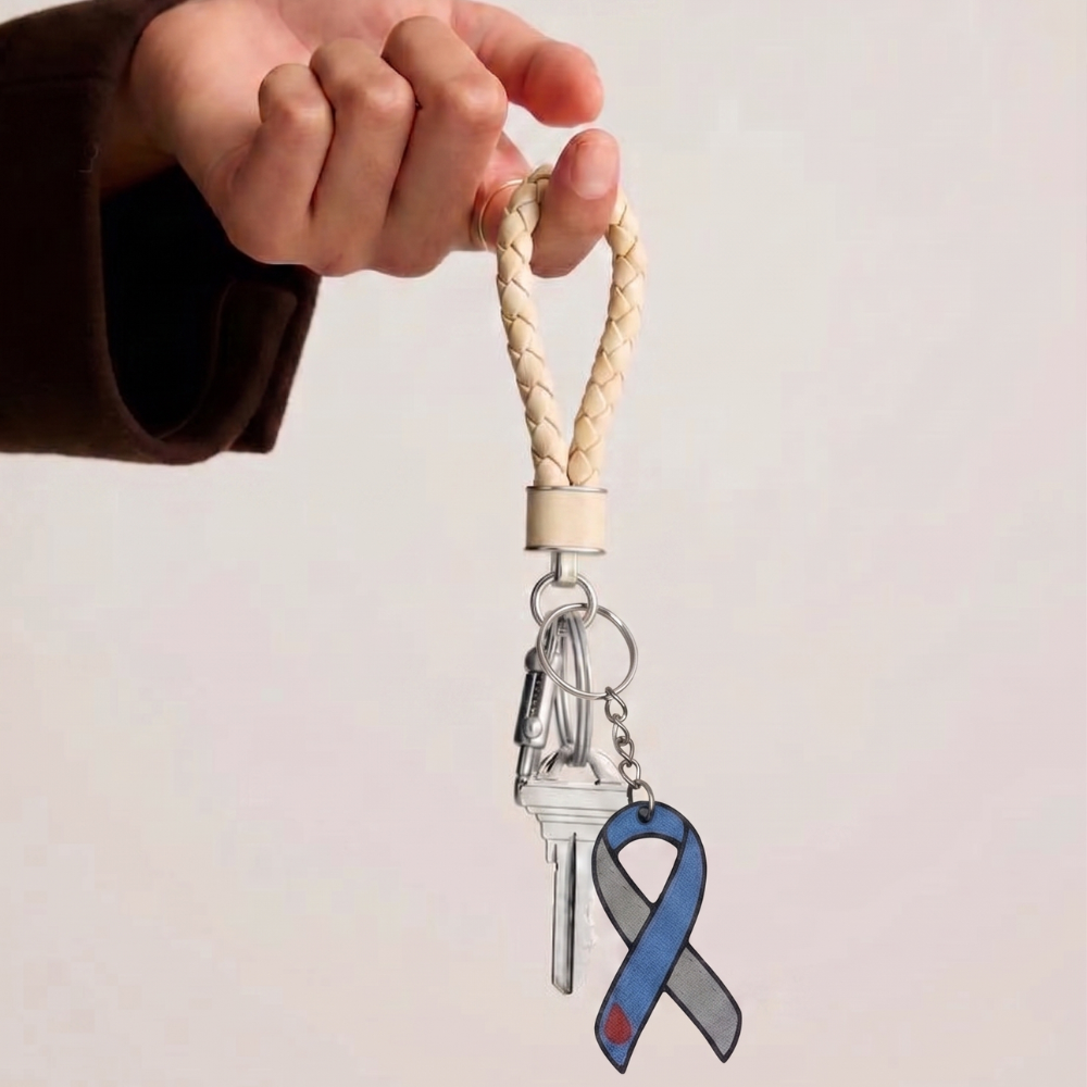 T1D Awareness Ribbon Keychain - 3D Printed | DAYWORKS 3D